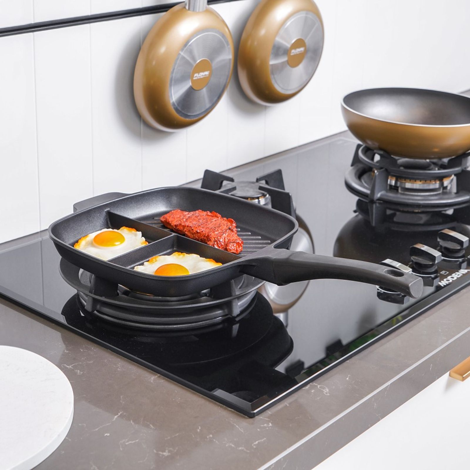 Cooking Color 48x27 cm Thor Wajan Panggang 3In1 - Hitam foto 2