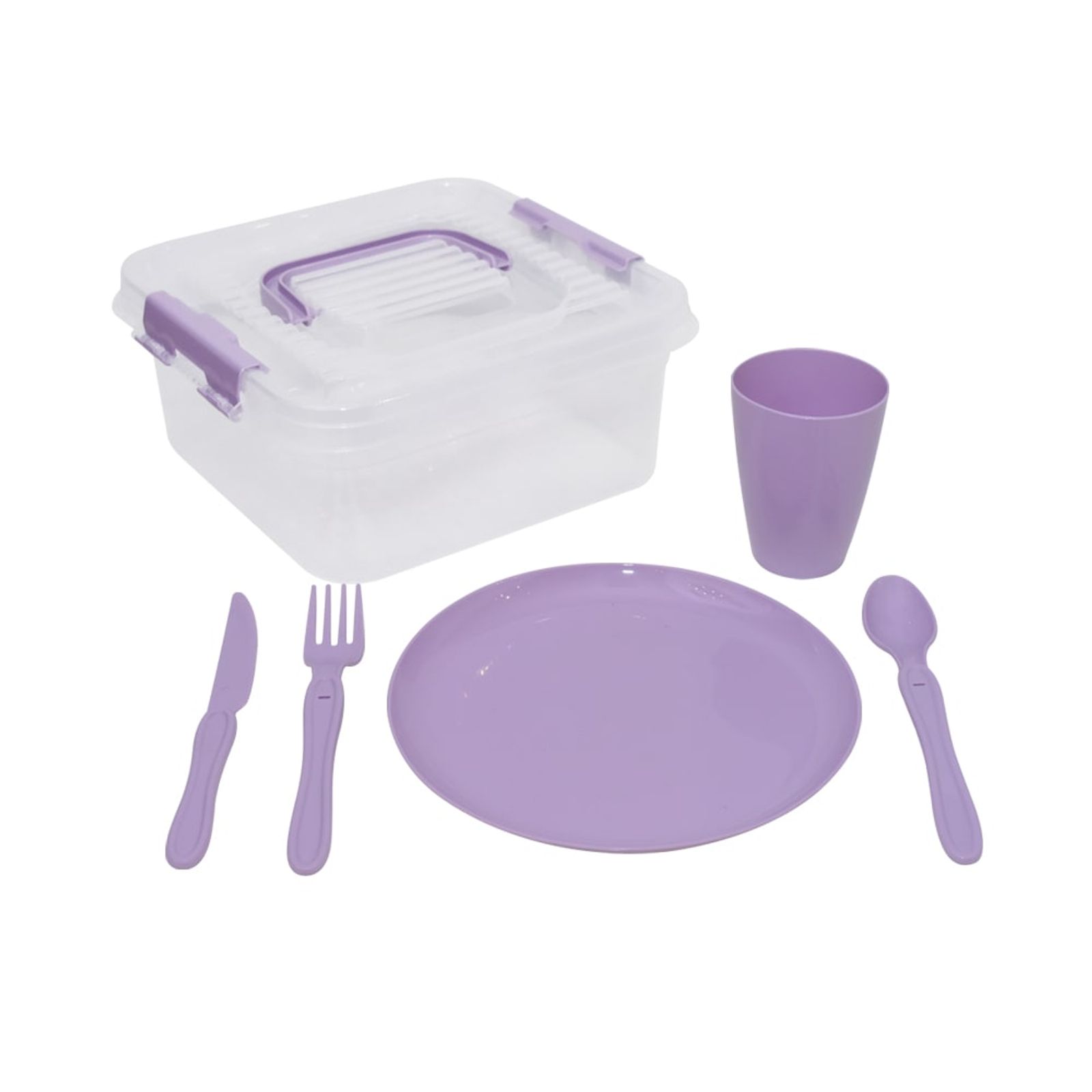 Appetite Set 30 Pcs My Box Picnic Perlengkapan Makan - Ungu