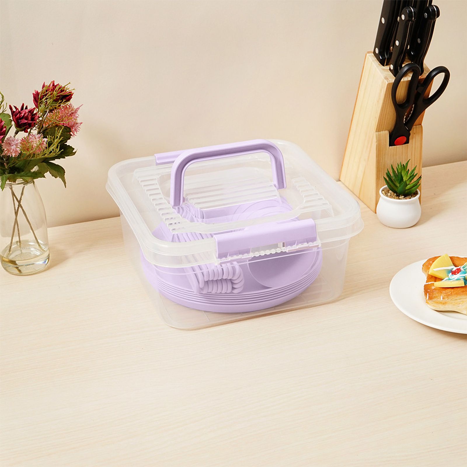 Appetite Set 30 Pcs My Box Picnic Perlengkapan Makan - Ungu foto 2